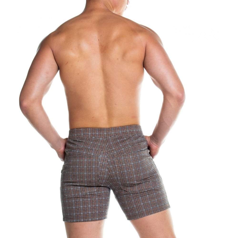 GIGO FORMAL BROWN SQUARE SHORTS - Picture 4 of 4